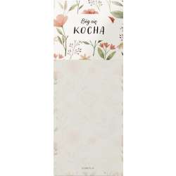 Notes z magnesem - Bóg cię kocha - kwiaty