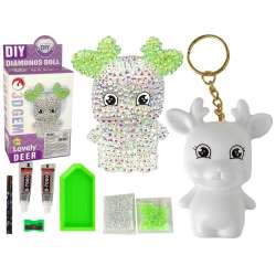 Zestaw DIY Diamentowy Renifer kryształki brelok 3D Lean Toys (13045)