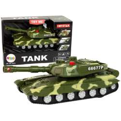 Czołg militarny napęd frykcyjny dźwięk światła Lean Toys (15485)
