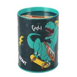 Skarbonka metalowa okrągła Skate Dino - 1
