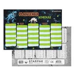 Plan lekcji z tabliczką mnożenia Dino 2 (25szt) - 1
