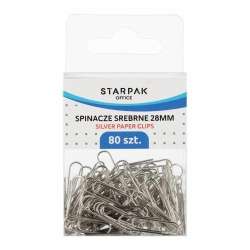 Spinacz metalowy srebrny 80szt - 1
