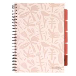 Kołozeszyt Pads A4/100K kratka Floral beżowy