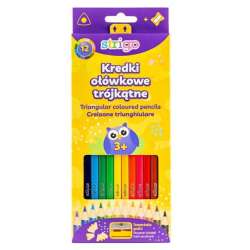 Kredki ołówkowe 12kol lub flamastry 12szt STRIGO