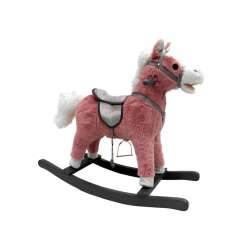 Koń na biegunach różowy dźwięk 74cm - 1