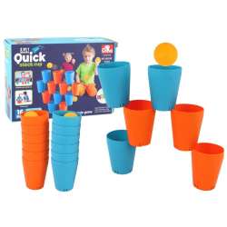 Gra Sensoryczna Kubki 3w1 Kreatywny 16 Ele Układanka Lean Toys (16249)