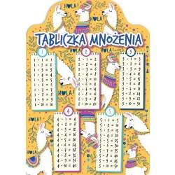 Karta tabliczka mnożenia A5 lamy