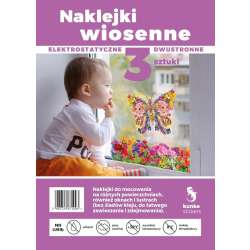 Naklejki wiosenne Motyl i łąka 3szt
