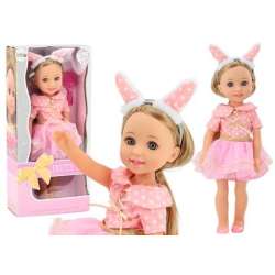 Lalka w różowej sukience 38cm
