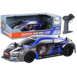 Auto R/C 1:18 gumowe koła drift niebieski - 1