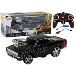 Auto R/C 1:18 Drift 360 światło dźwięk czarny - 1