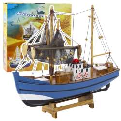 Model kolekcjonerski Statek Rybacki niebieski - 1