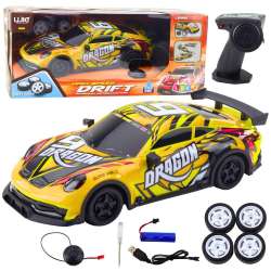 Auto sportowe R/C podświetlana karoseria żółte - 1