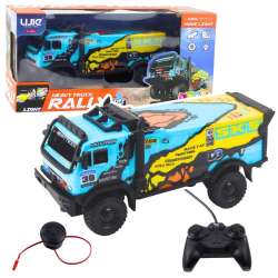 Cieżarówka R/C z dźwiękiem niebiesko-żółta - 1