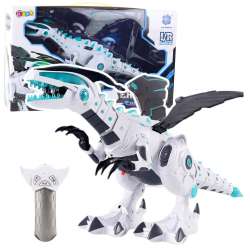 Dinozaur robot R/C światło i dźwięk biały - 1