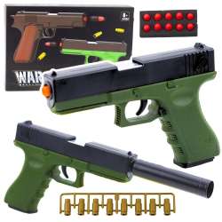 Pistolet na naboje piankowe zielony - 1
