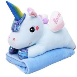 Maskotka przytulanka jednorożec niebieski 55cm - 1