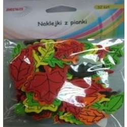 Naklejki z pianki liście 32szt