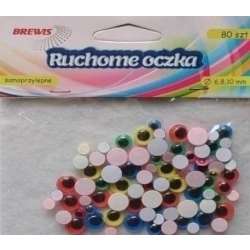 Ruchome oczka kolorowe 80szt