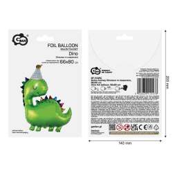 Balon foliowy Dinozaur w czapeczce 36cm
