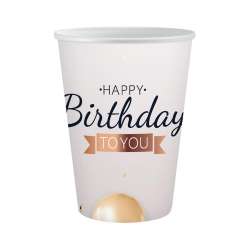 Kubeczki papierowe Happy Birthday 250ml 6szt