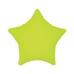 Balon foliowy Gwiazda fluor żółty 46cm