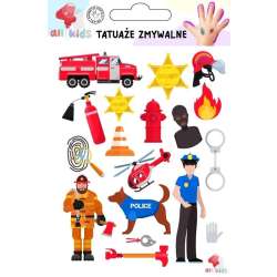 Tatuaże zmywalne dla dzieci Strażak i policjant