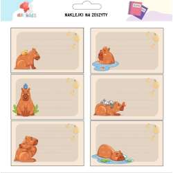Naklejki na szafkę i zeszyt Kapibara 2