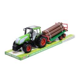 Traktor gigant z przyczepa i drewnem