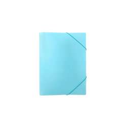 Teczka z gumką A4 PP pastel niebieska - 1