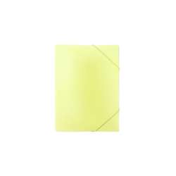 Teczka z gumką A4 PP pastel żółta