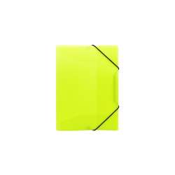 Teczka z gumką A4 PP neon żółta