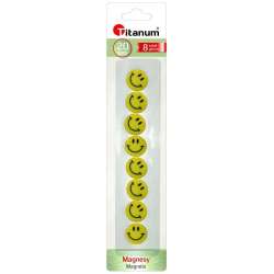 Magnesy do tablic emotikony żółte 8szt - 1