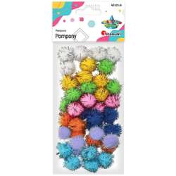 Pompony brokatowe 20mm mix 40szt. - 1