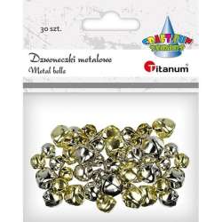 Dzwoneczki metalowe 8/10/12mm złote, srebrne 30szt - 1