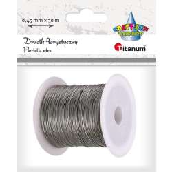 Drucik florystyczny 0,45mm x 30m serbrny