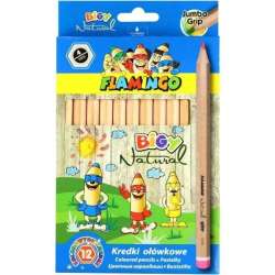 Kredki ołówkowe Jumbo Bigy Natural 12 kolorów - 1