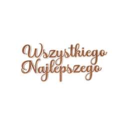 Drewniany napis - Wszystkiego najlepszego 5szt