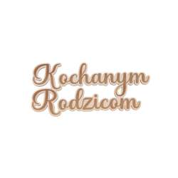 Drewniany napis - Kochanym Rodzicom 5szt biały