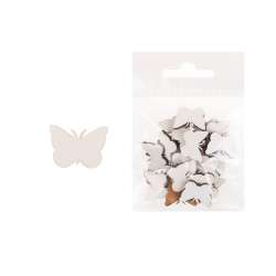 Dekoracja drewniana 24szt Motyl średni