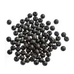 Koraliki drewniane 10mm 100szt matowa czerń - 1
