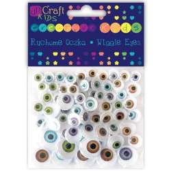 Ruchome oczka naturalne 72szt mix