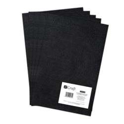 Filc poliestrowy A4 black 5szt