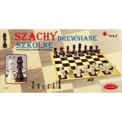 Szachy szkolne drewniane 28,5x28,5cm - 1