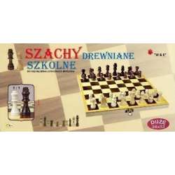 Szachy szkolne drewniane 34x33cm