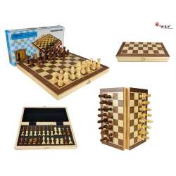 Szachy drewniane magnetyczne premium 29,5x29,5cm - 1