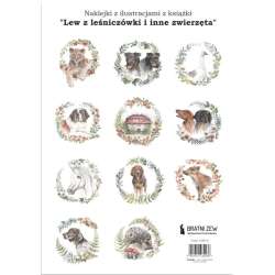 Naklejki ilustracje z książki ""Lew z leśniczówki..