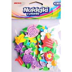 Naklejki z pianki Kwiatki 33szt - 1