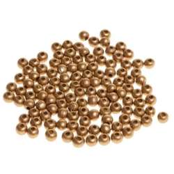 Koraliki drewniane do nawlekania złote 8mm 120szt - 1