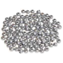 Koraliki drewniane do nawlekania srebrne 8mm 120sz